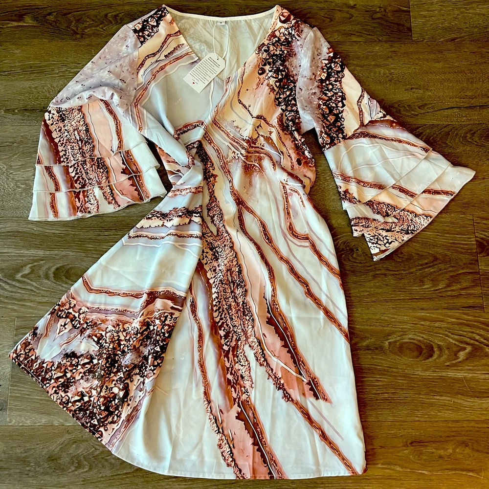Printed summer short dress